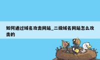 如何通过域名攻击网站_二级域名网站怎么攻击的