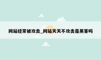 网站经常被攻击_网站天天不攻击是黑客吗