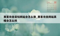 黑客攻击目标网站会怎么做_黑客攻击网站真相会怎么样