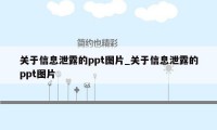 关于信息泄露的ppt图片_关于信息泄露的ppt图片