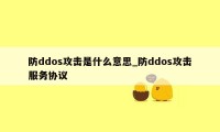 防ddos攻击是什么意思_防ddos攻击服务协议