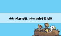 ddos攻击论坛_ddos攻击守望先锋