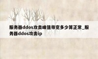 服务器ddos攻击峰值带宽多少算正常_服务器ddos攻击ip