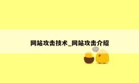 网站攻击技术_网站攻击介绍